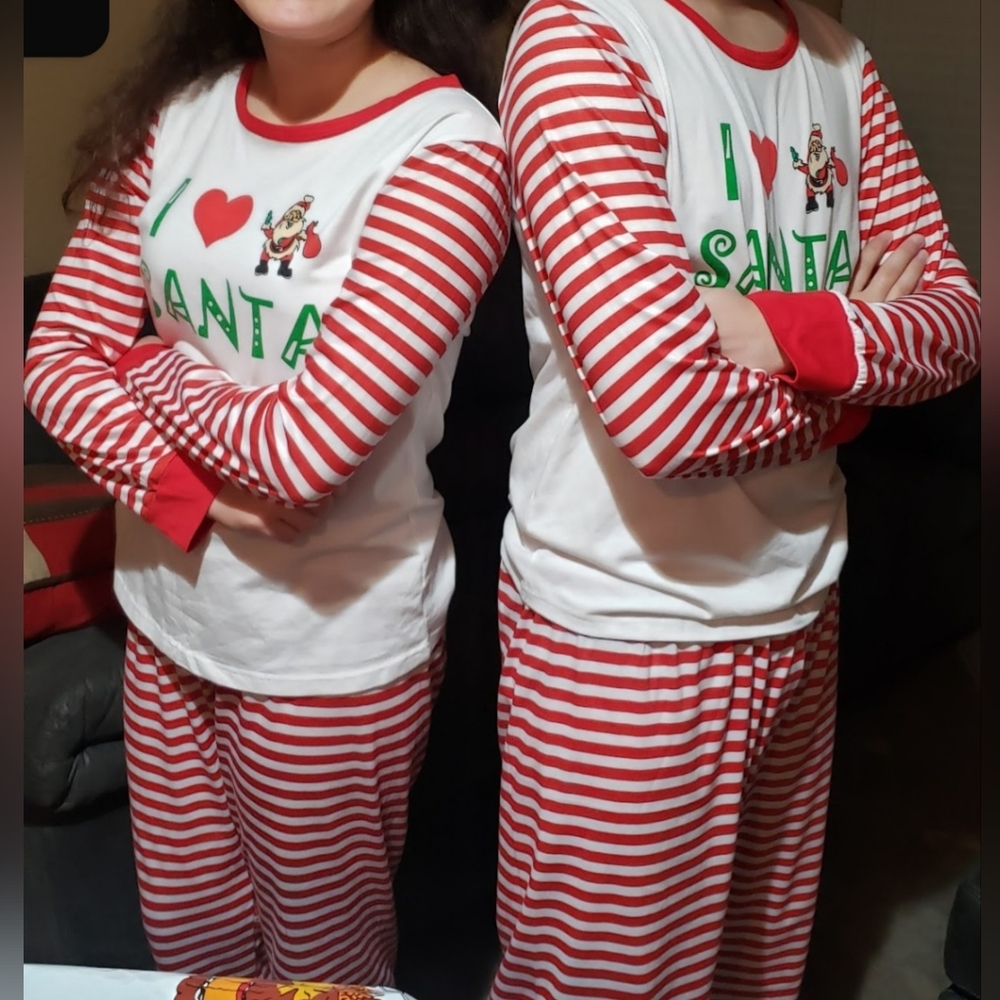 Unisex "I love Santa" Christmas Pajamas Size Men's Medium other sizes available - Picture 4 of 4